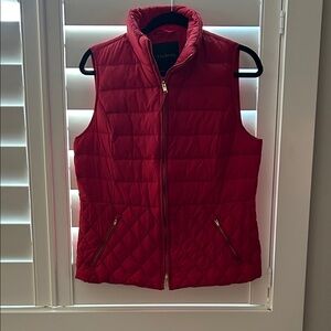 Talbots Quilted Vest in Vibrant Red